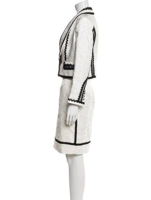Dolce & Gabbana Printed Braided Accents Skirt Suit