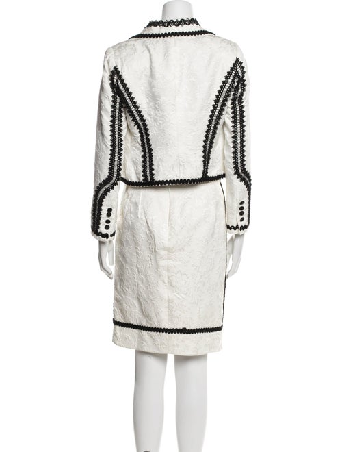 Dolce & Gabbana Printed Braided Accents Skirt Suit