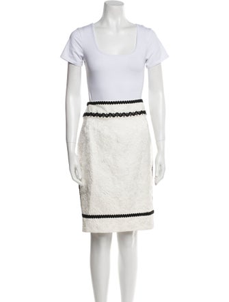 Dolce & Gabbana Printed Braided Accents Skirt Suit