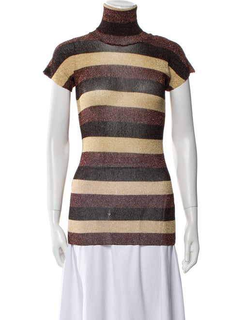 Dolce & Gabbana Striped Turtleneck Top