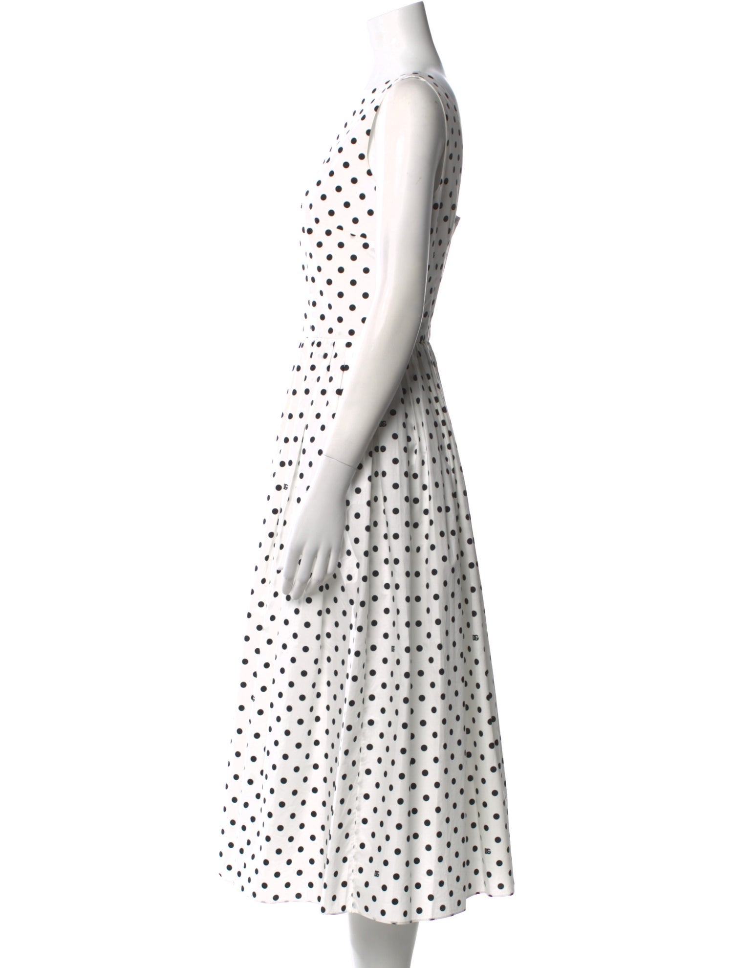 Dolce & Gabbana Polka Dot Print Midi Length Dress