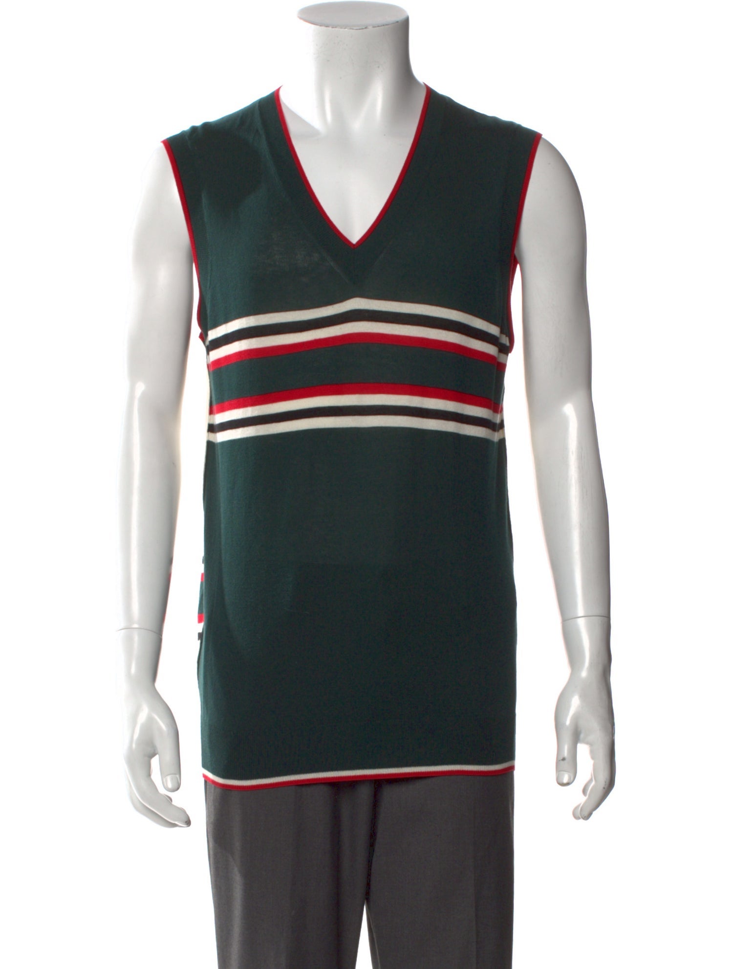 Dolce & Gabbana Silk Striped Sweater Vest