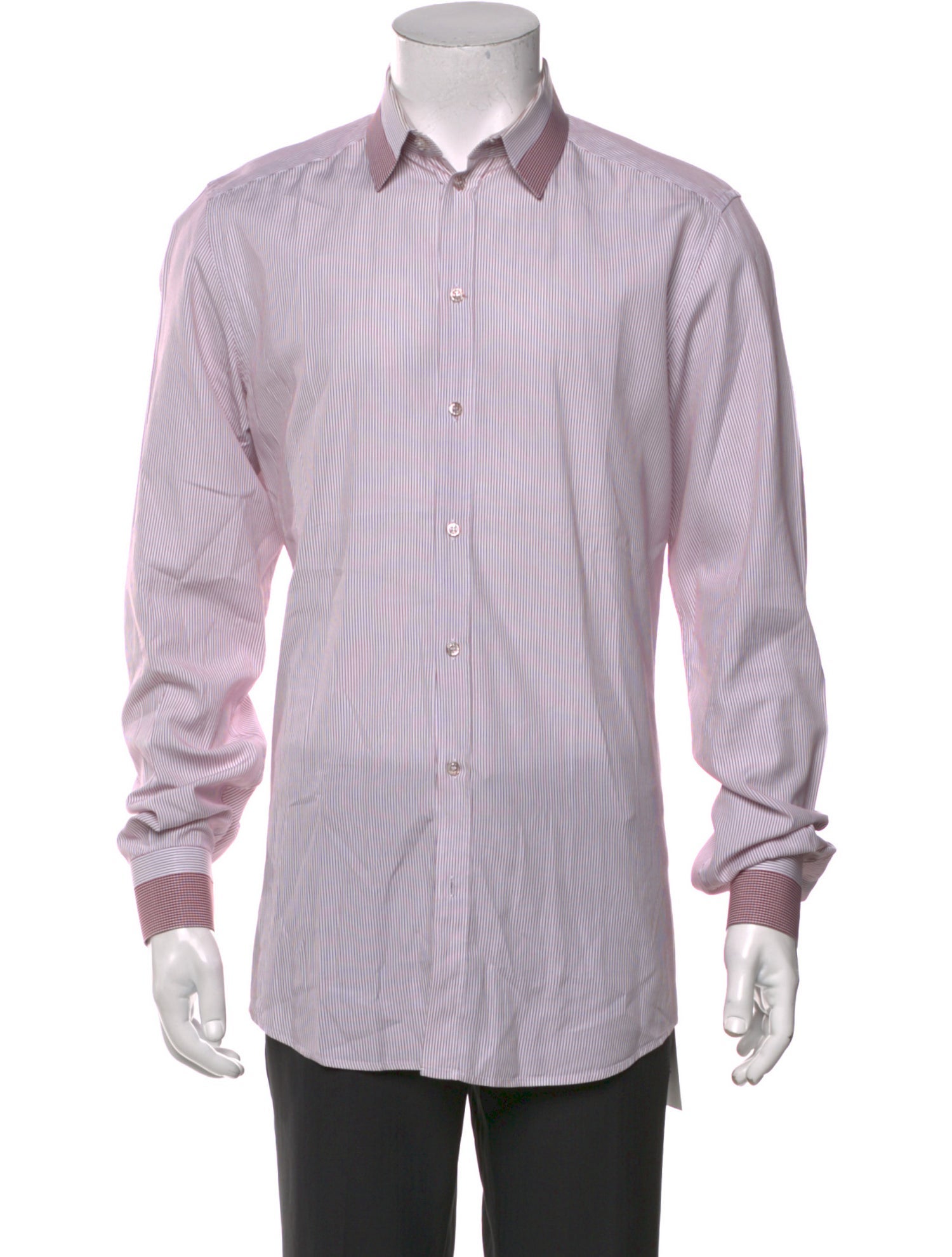 Dolce & Gabbana Striped Long Sleeve Dress Shirt