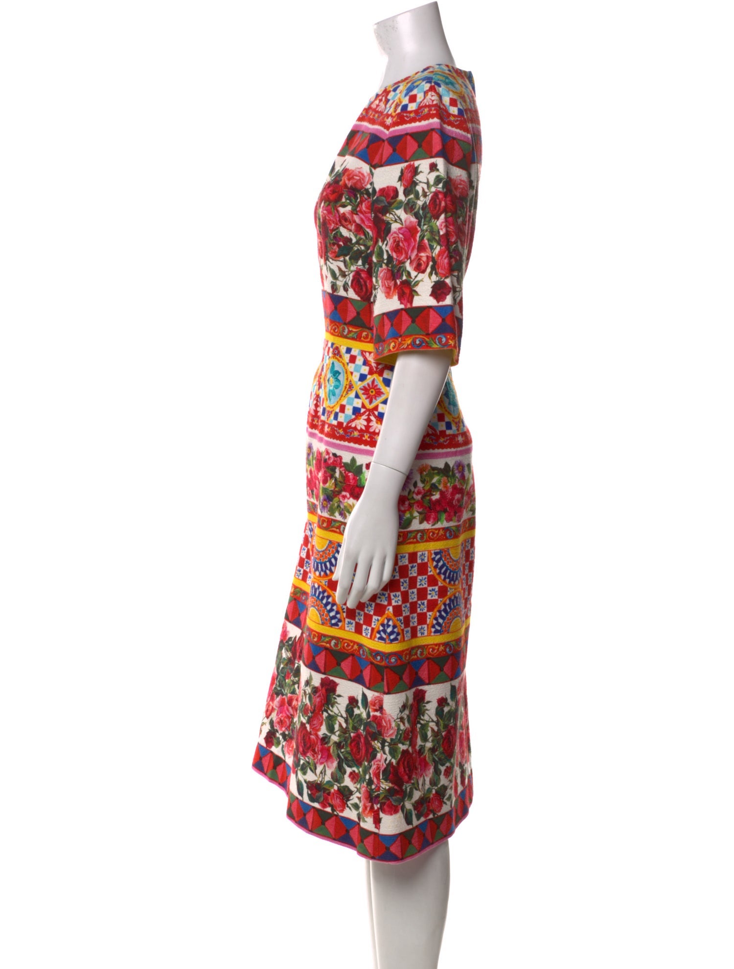 Dolce & Gabbana Printed Midi Length Dress
