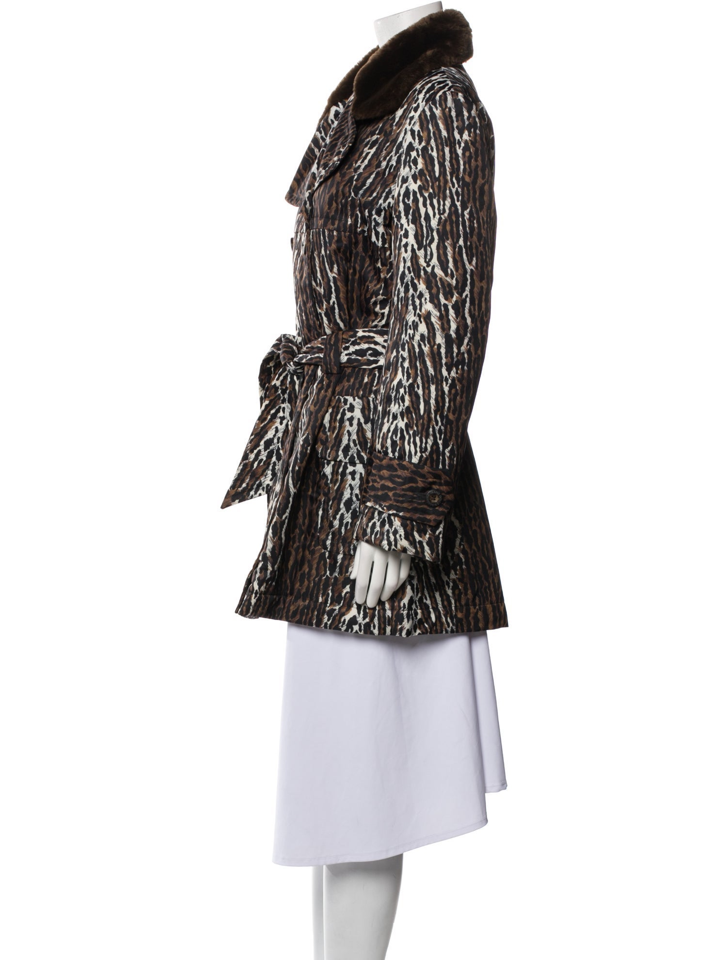 Dolce & Gabbana Animal Print Faux Fur Coat