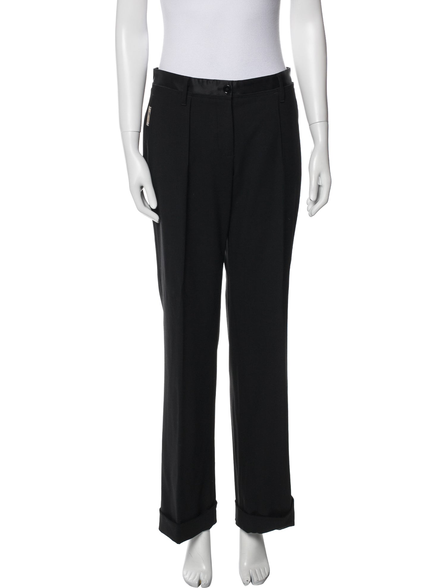 Dolce & Gabbana Virgin Wool Wide Leg Pants