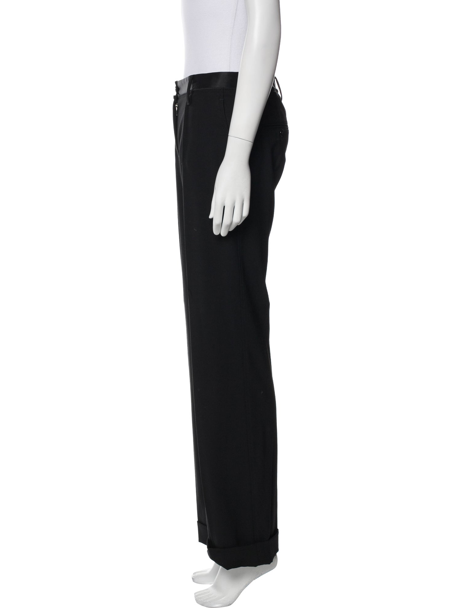 Dolce & Gabbana Virgin Wool Wide Leg Pants