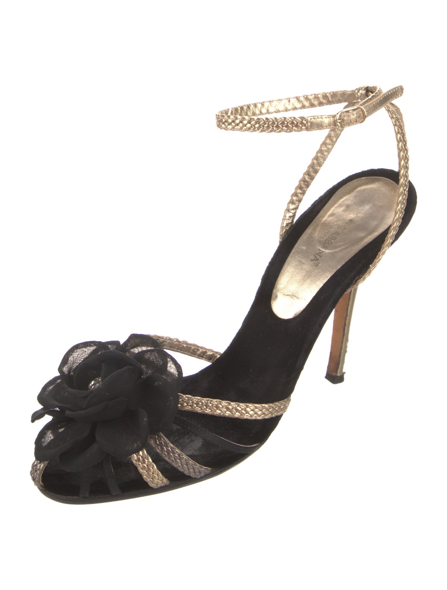 Dolce & Gabbana Velvet Colorblock Pattern Sandals