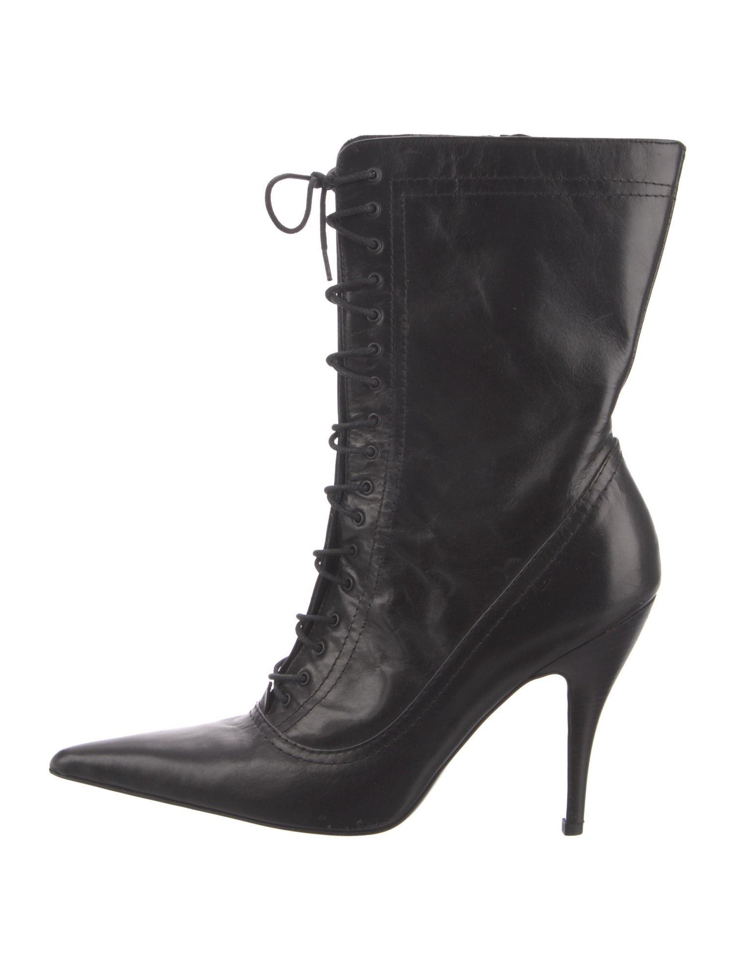 Dolce & Gabbana Leather Lace-Up Boots