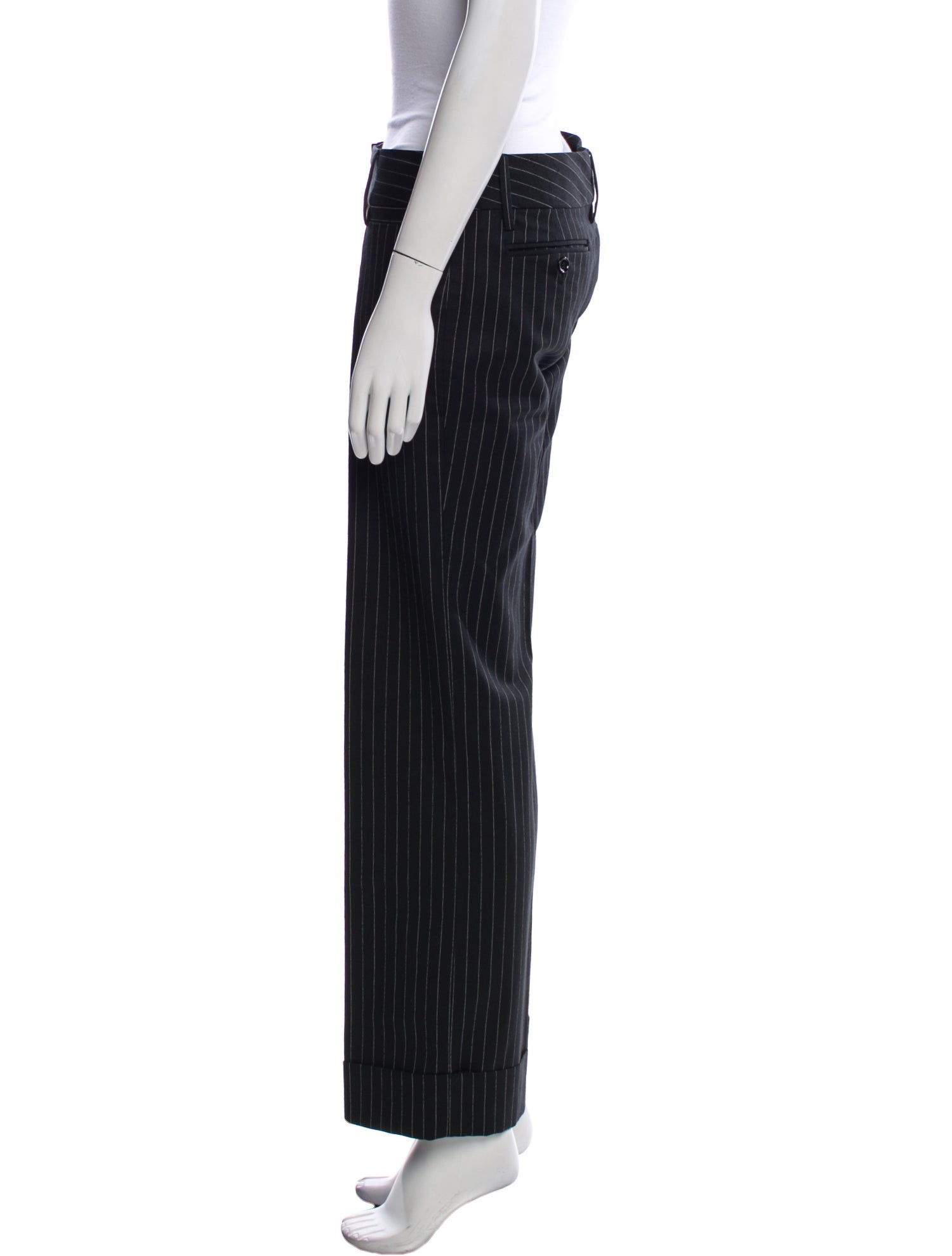 Dolce & Gabbana Virgin Wool Wide Leg Pants