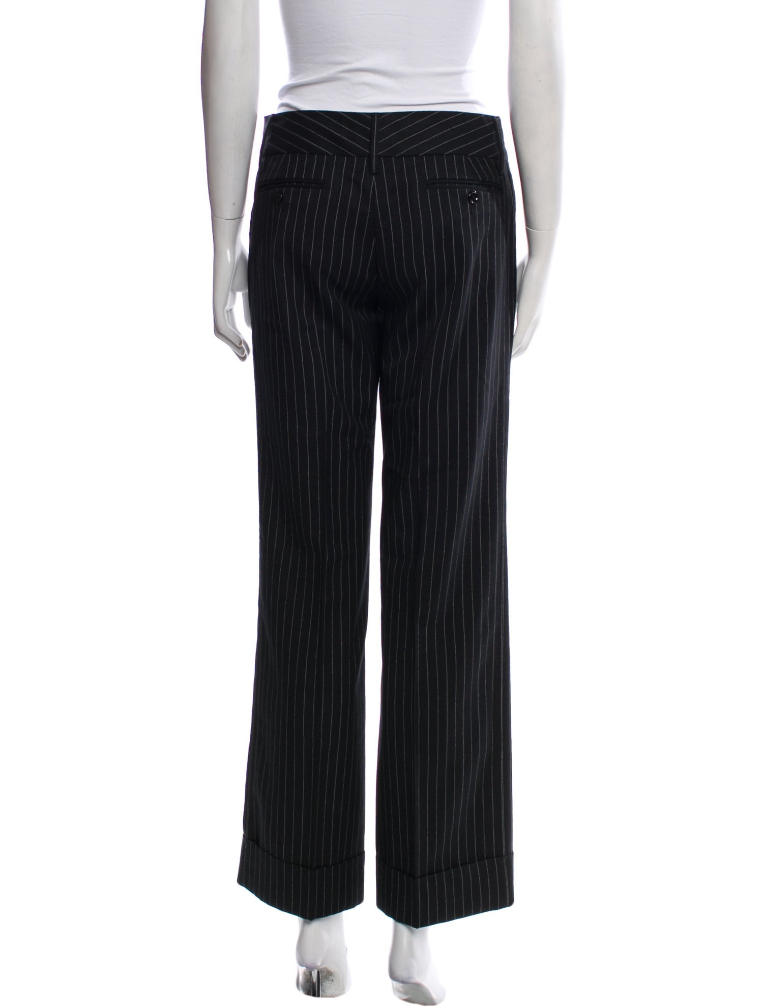 Dolce & Gabbana Virgin Wool Wide Leg Pants