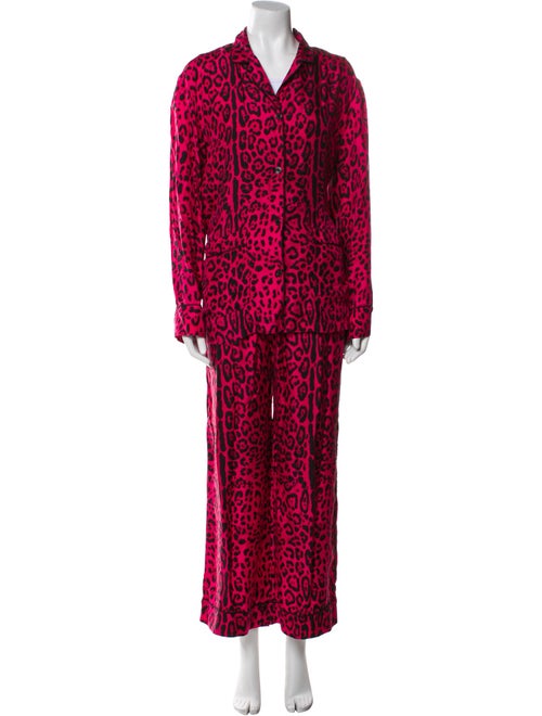 Dolce & Gabbana Silk Animal Print Pajamas