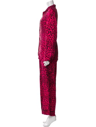 Dolce & Gabbana Silk Animal Print Pajamas