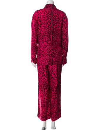 Dolce & Gabbana Silk Animal Print Pajamas