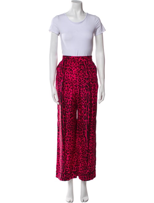 Dolce & Gabbana Silk Animal Print Pajamas
