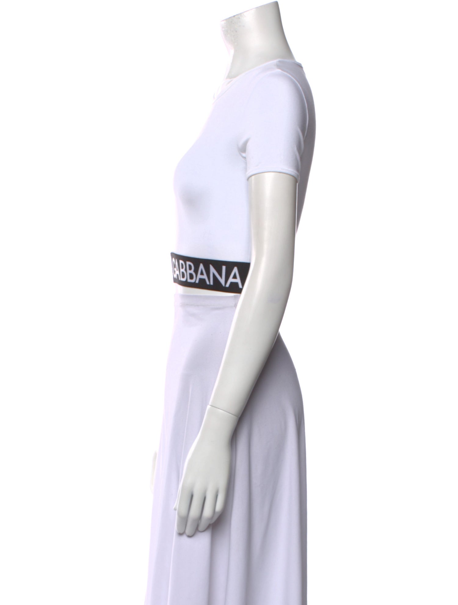 Dolce & Gabbana Crew Neck Short Sleeve Crop Top