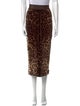 Dolce & Gabbana Animal Print Midi Length Skirt