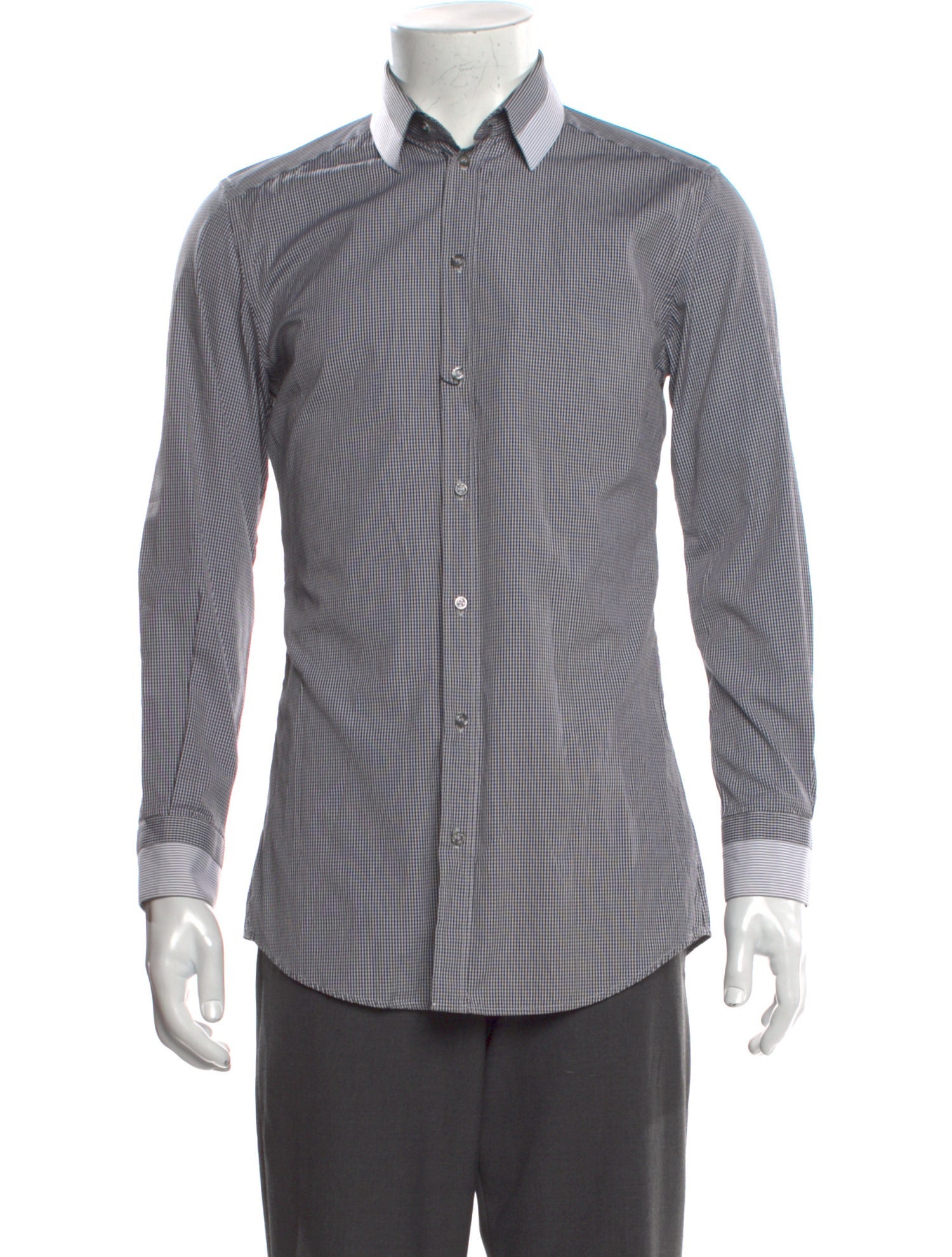 Dolce & Gabbana Plaid Print Long Sleeve Shirt