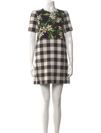 Dolce & Gabbana Plaid Print Mini Dress
