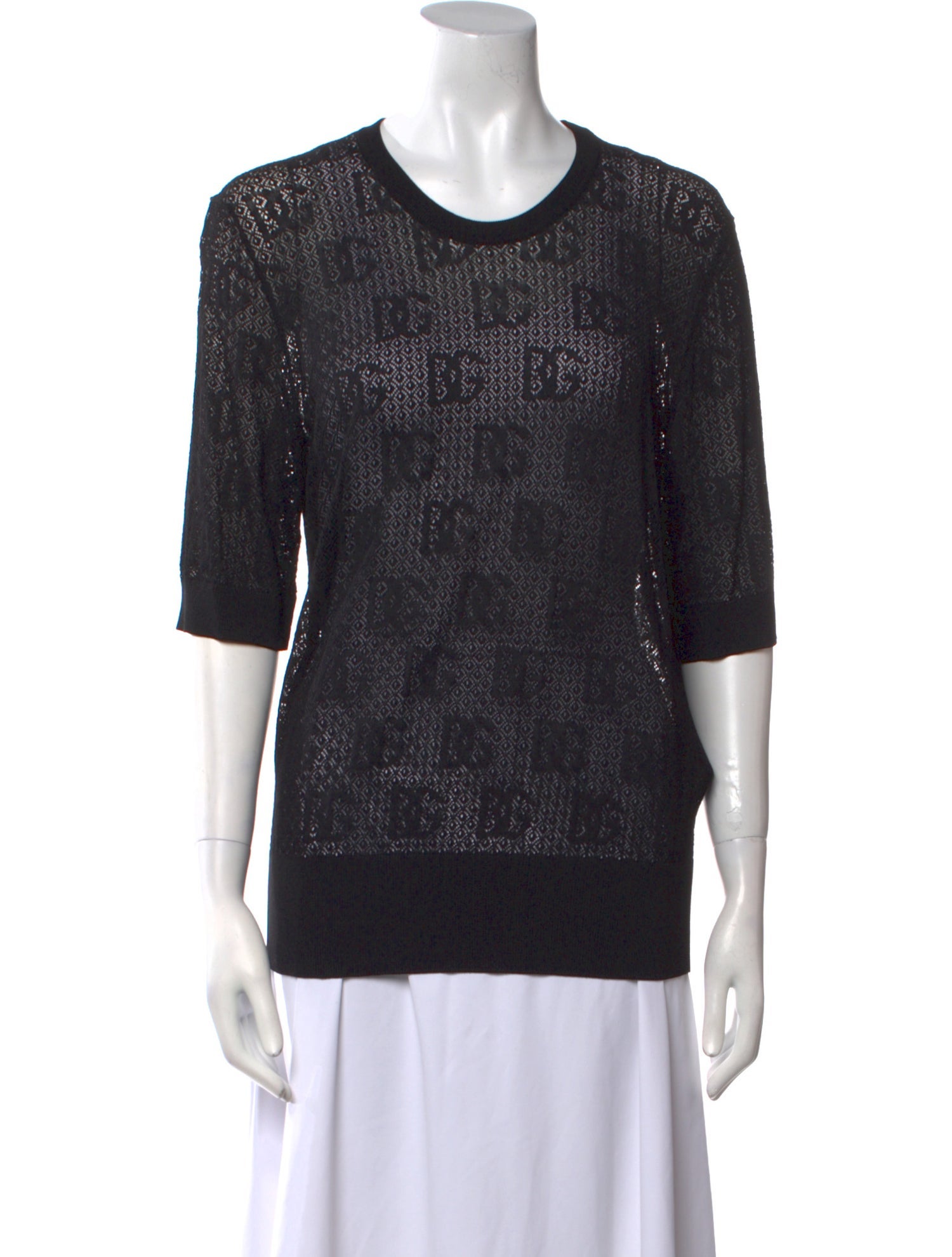 Dolce & Gabbana Virgin Wool Crew Neck Sweatshirt