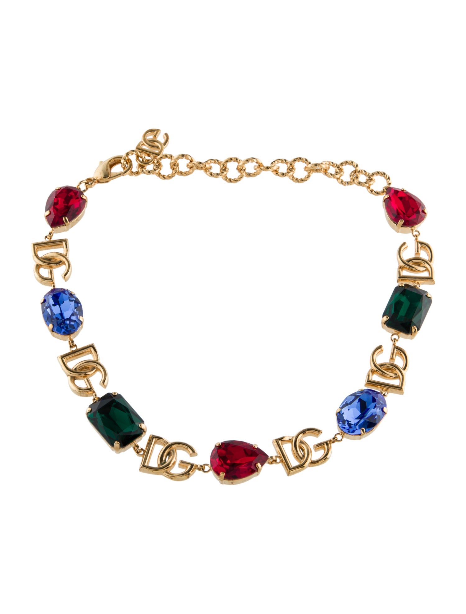 Dolce & Gabbana Crystal Logo Choker Necklace