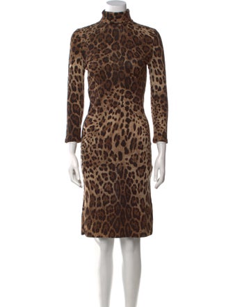 Dolce & Gabbana Virgin Wool Knee-Length Dress