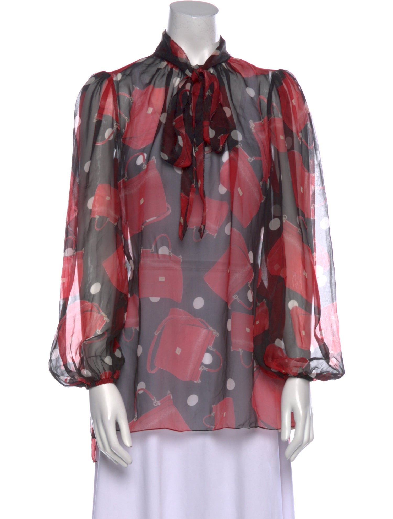 Dolce & Gabbana Silk Floral Print Blouse