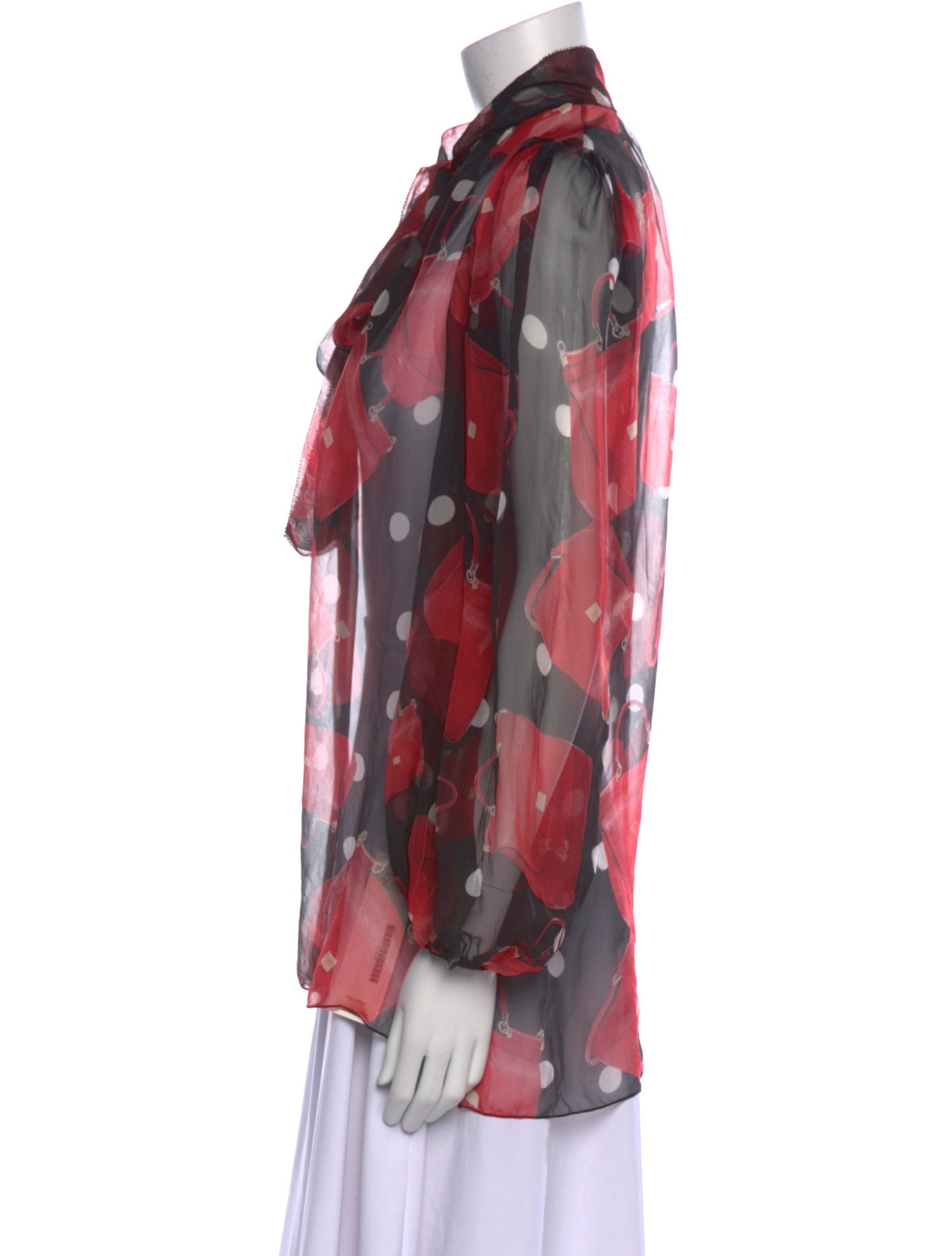 Dolce & Gabbana Silk Floral Print Blouse