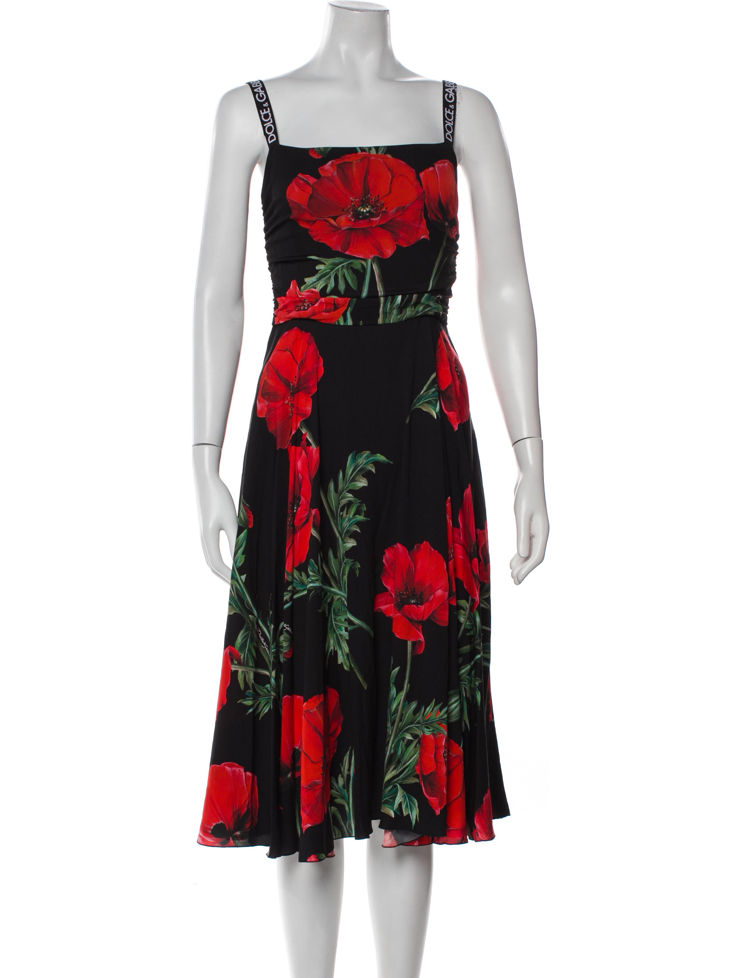 Dolce & Gabbana Silk Midi Length Dress