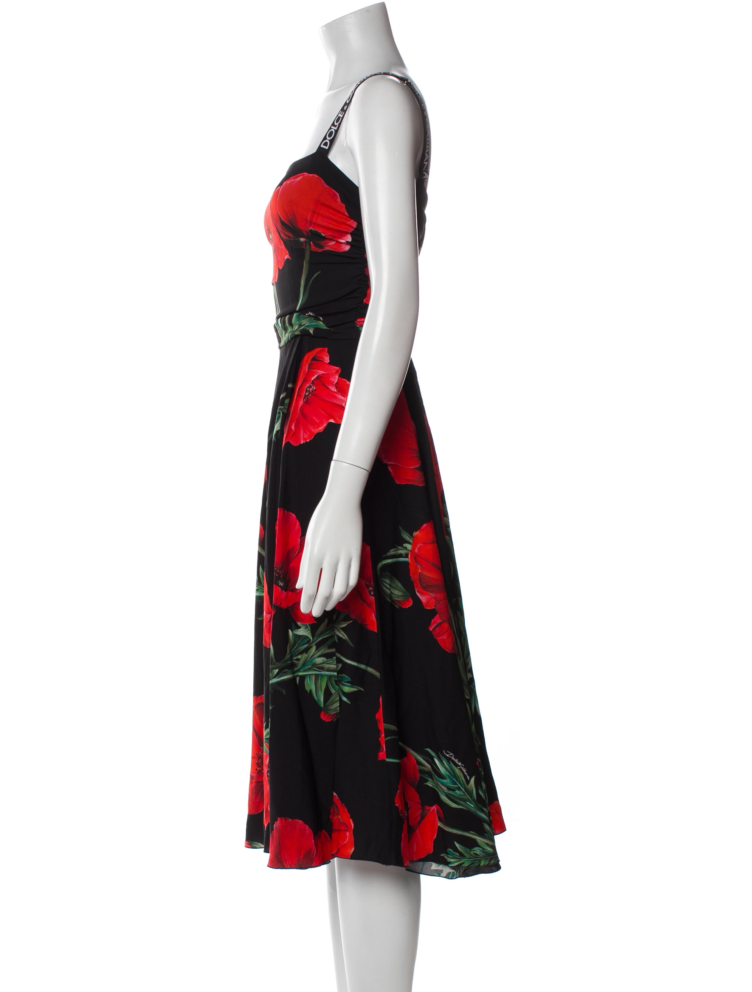Dolce & Gabbana Silk Midi Length Dress