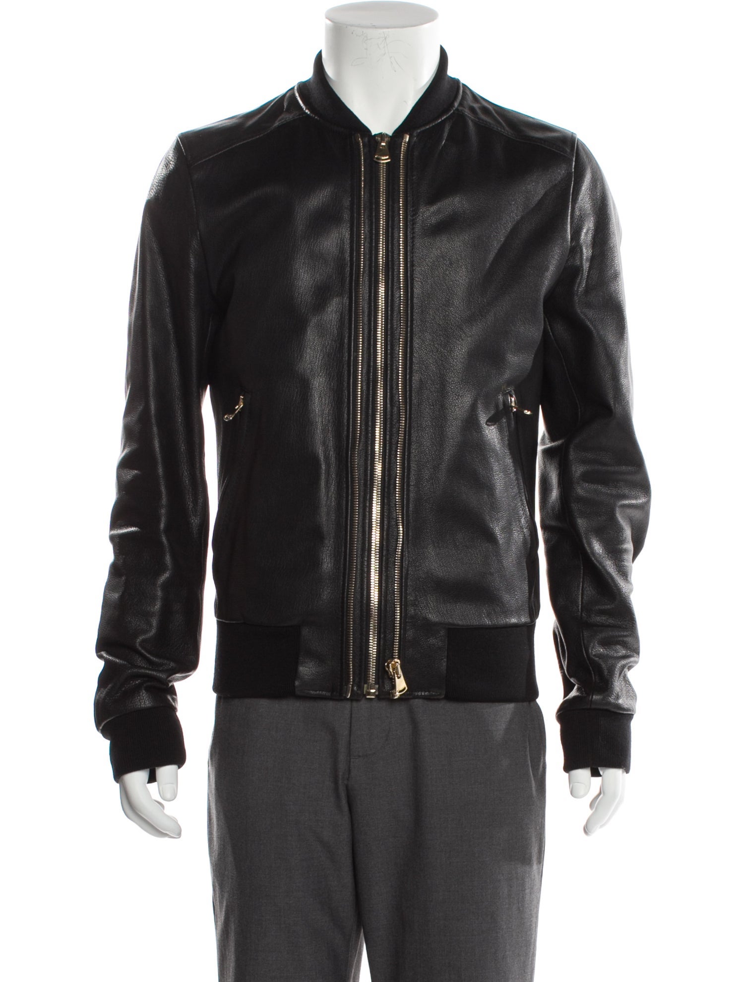 Dolce & Gabbana Goat Leather Bomber Jacket