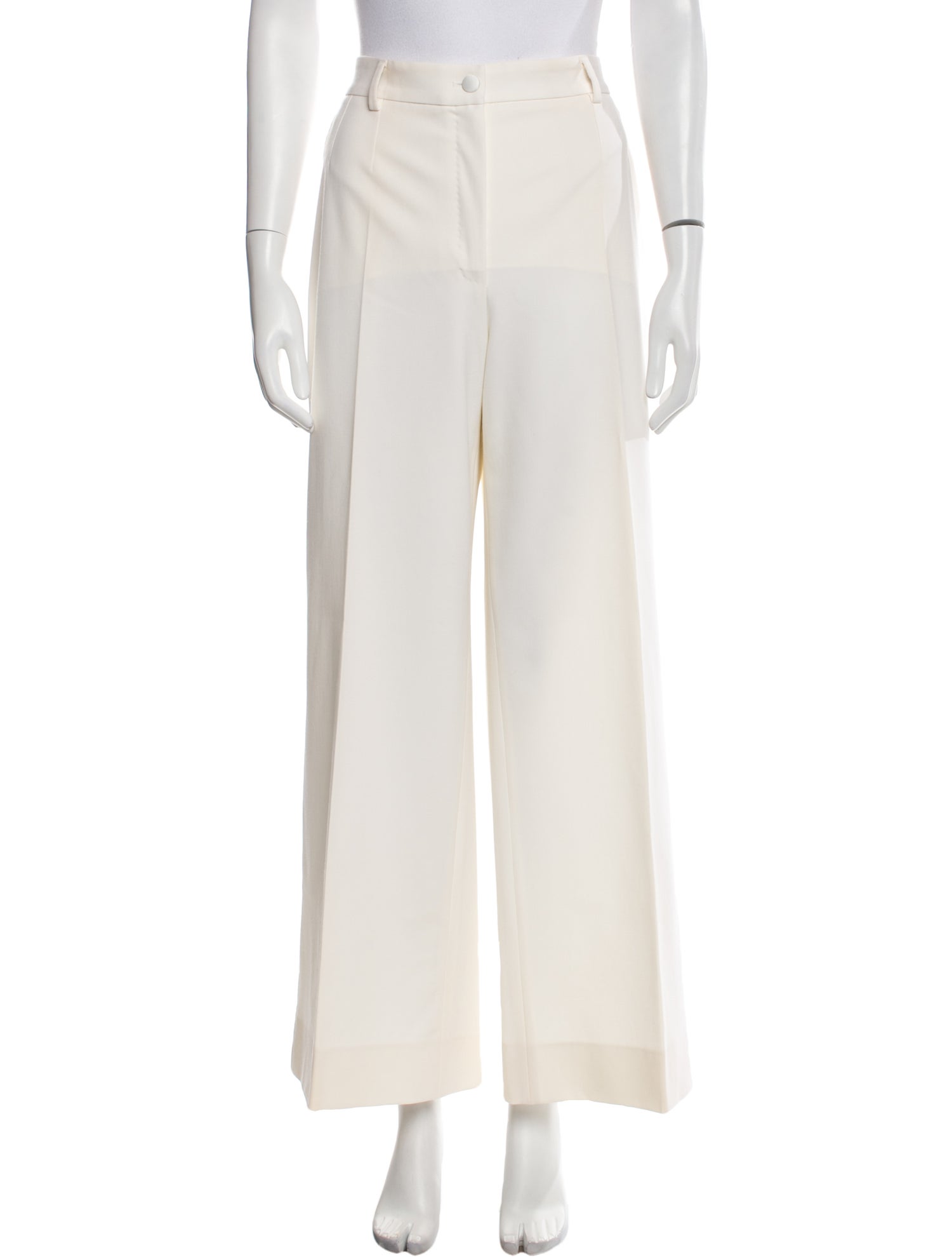 Dolce & Gabbana Virgin Wool Wide Leg Pants