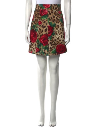 Dolce & Gabbana Animal Print Mini Skirt