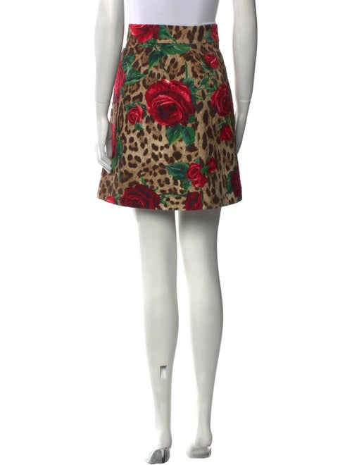 Dolce & Gabbana Animal Print Mini Skirt