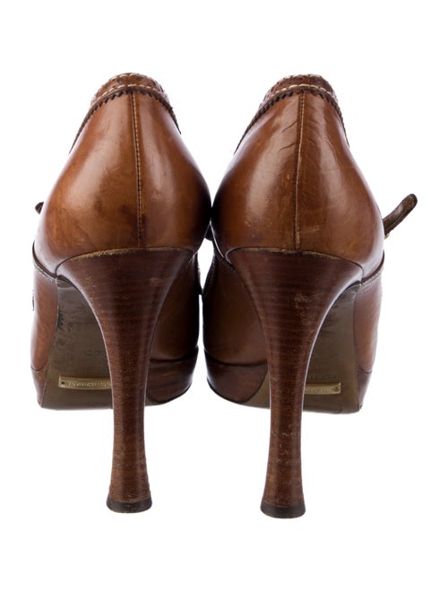 Dolce & Gabbana Leather Eyelet Trim Pumps