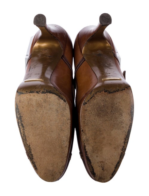 Dolce & Gabbana Leather Eyelet Trim Pumps