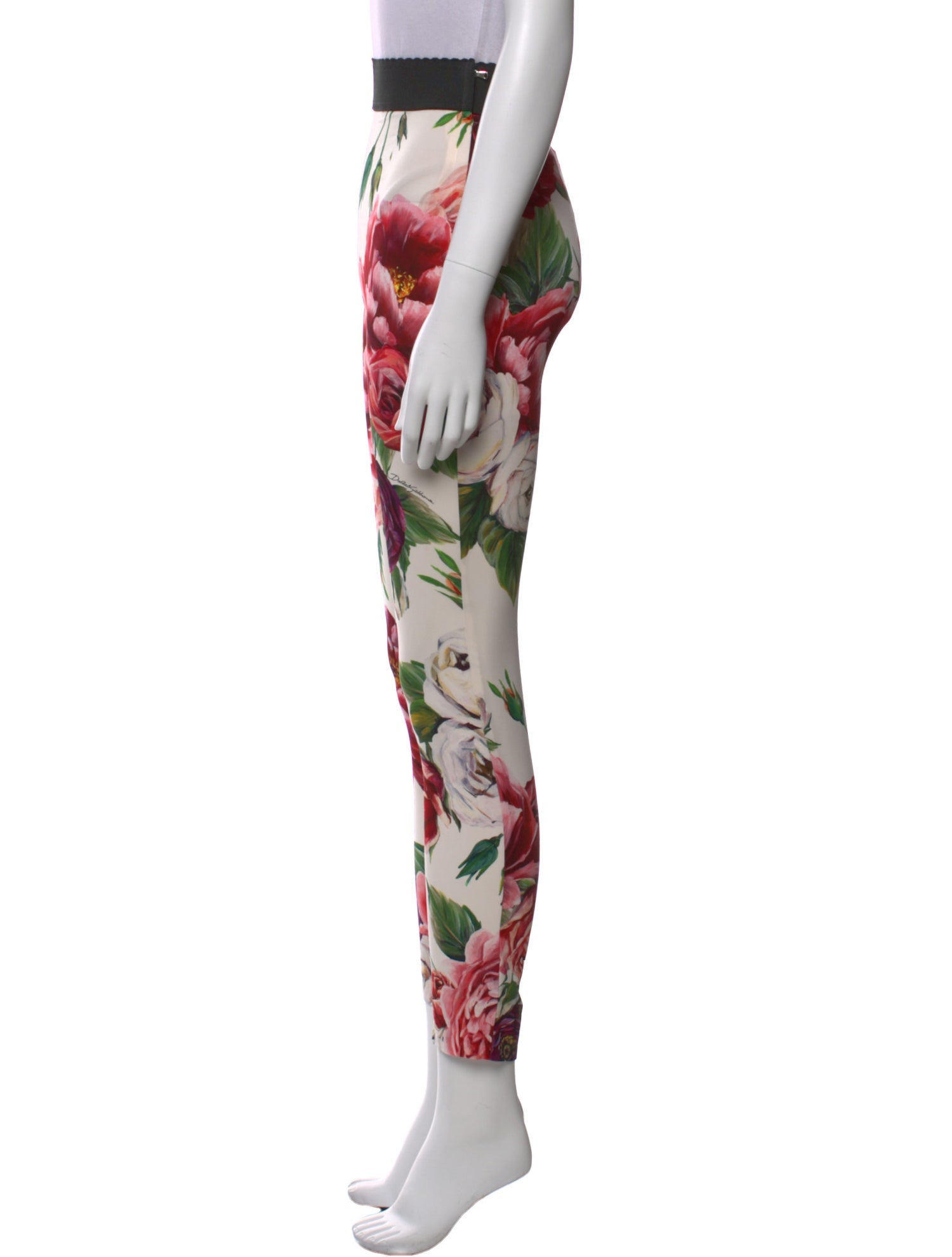 Dolce & Gabbana Silk Skinny Leg Pants