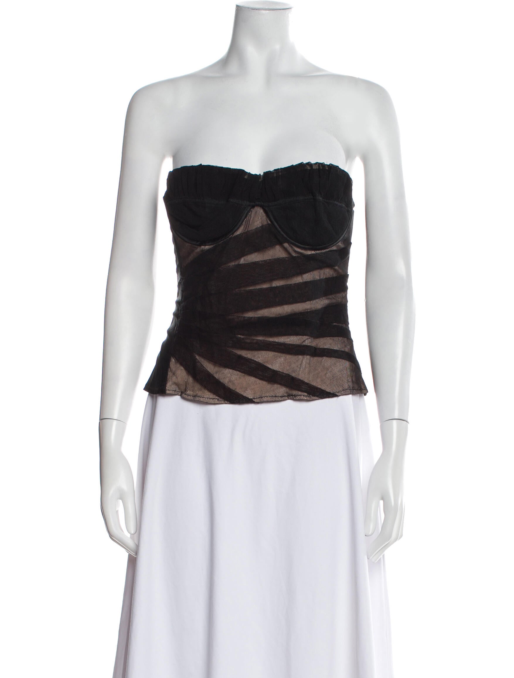 D&G Strapless Crop Top