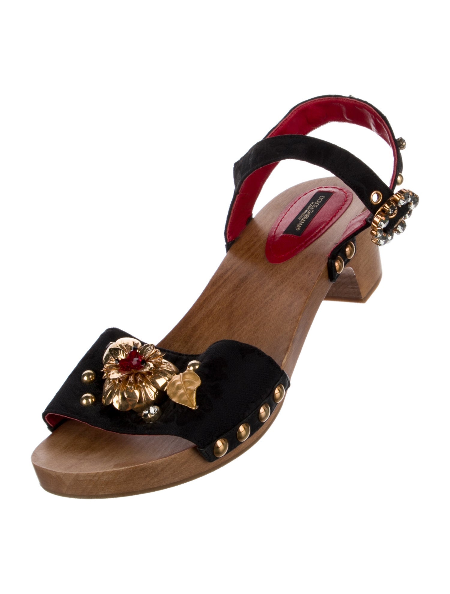 Dolce & Gabbana Crystal Embellishments Slingback Sandals