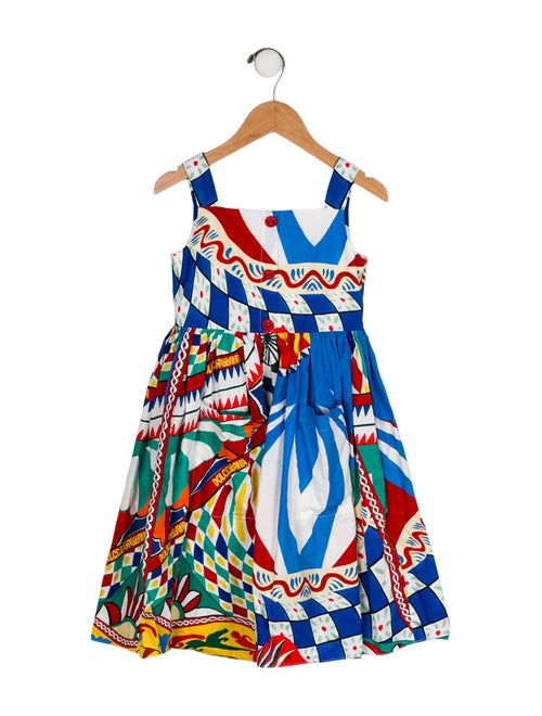 Dolce & Gabbana Toddler Girls' Pattern Printed Sleeveless Dress