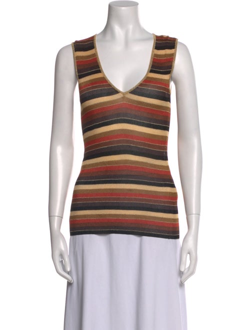 Dolce & Gabbana Striped V-Neck Top