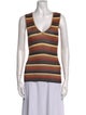 Dolce & Gabbana Striped V-Neck Top