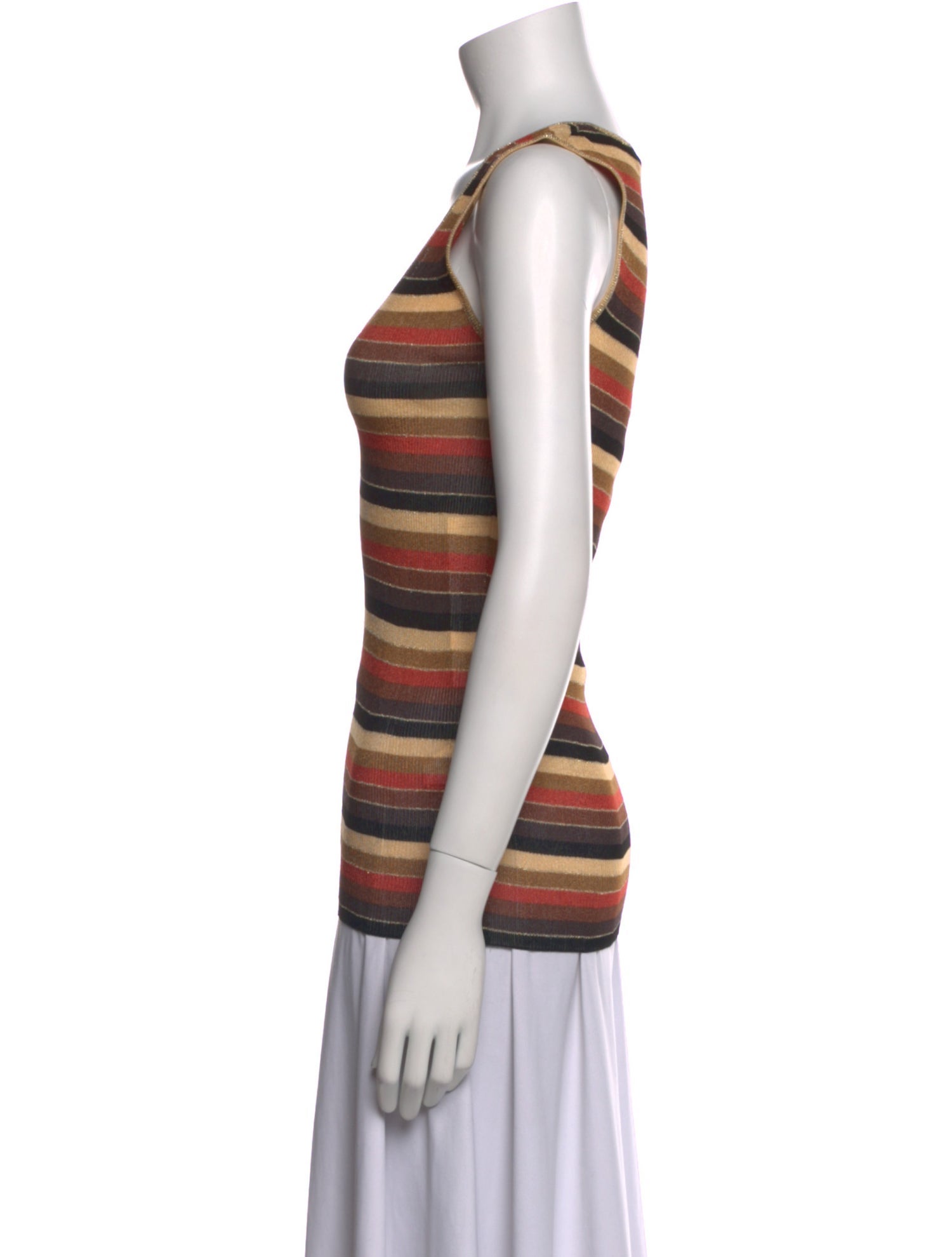 Dolce & Gabbana Striped V-Neck Top