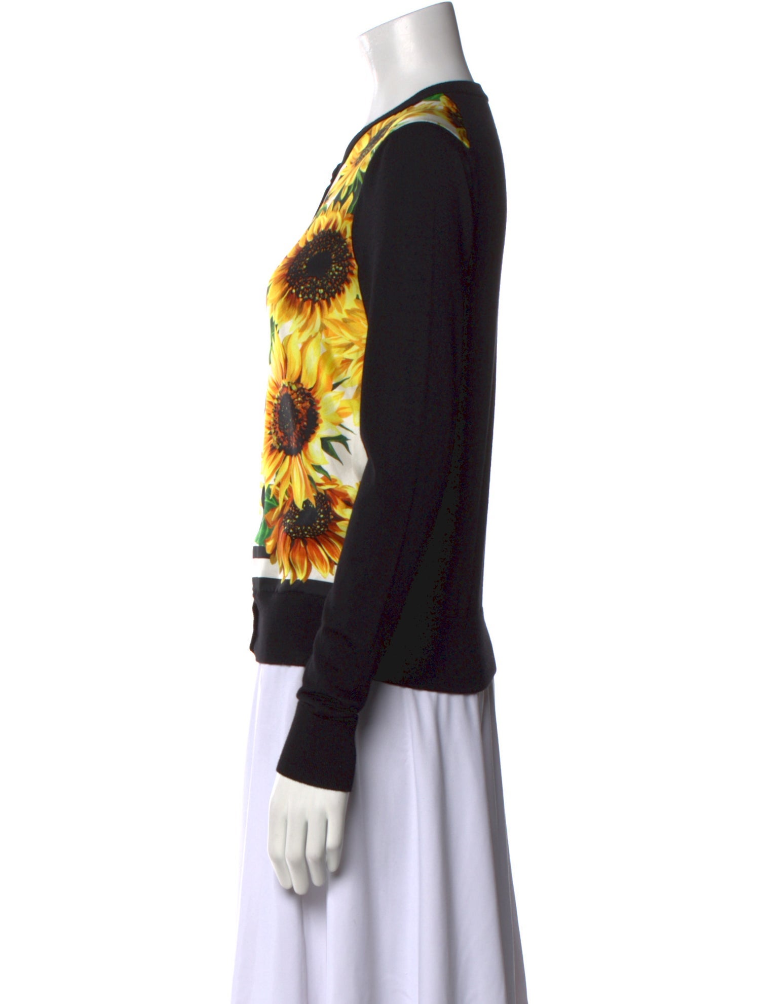Dolce & Gabbana Virgin Wool Floral Print Sweater