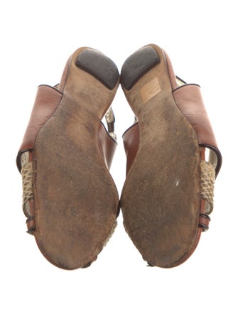 Dolce & Gabbana Leather Animal Print Slingback Flats