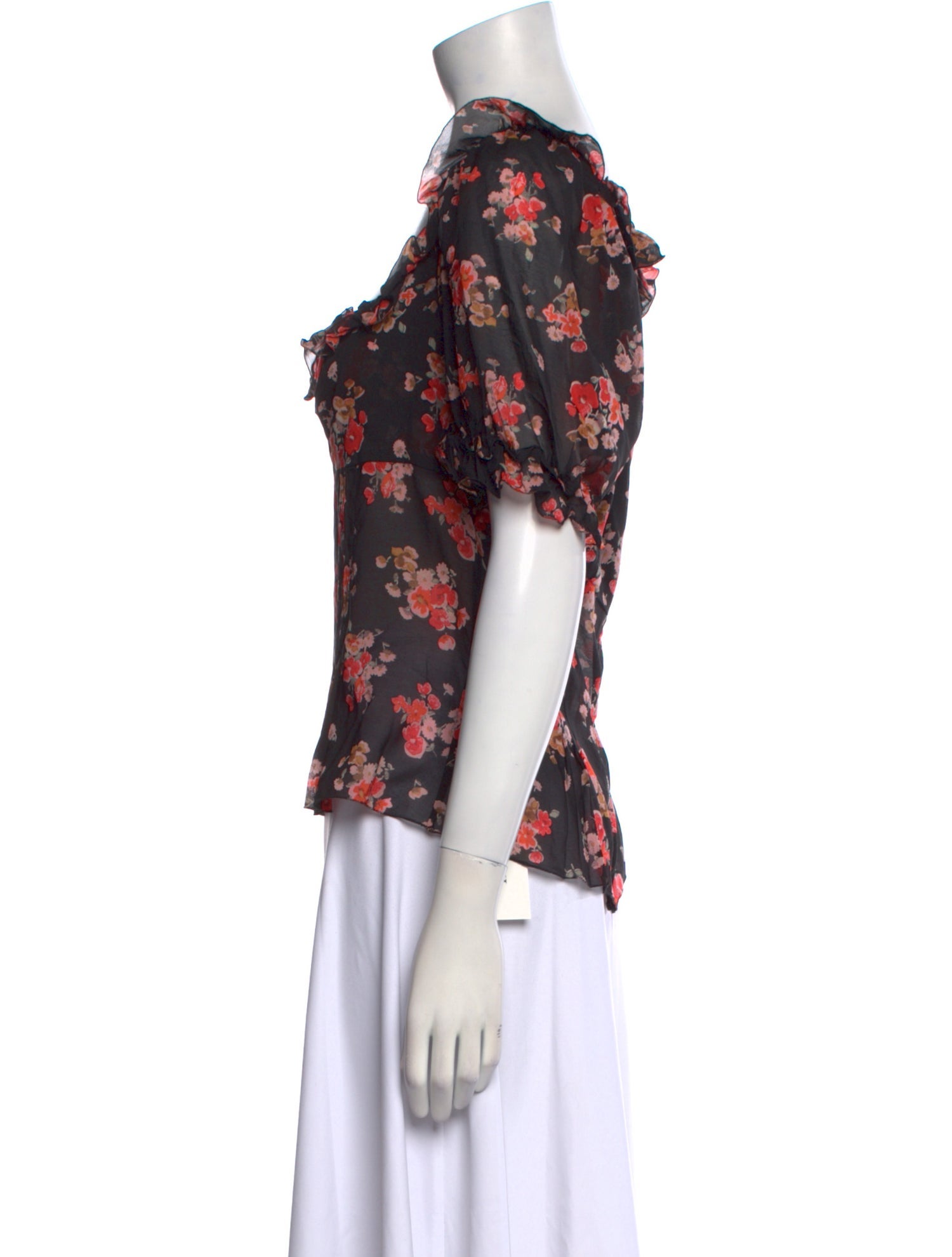 D&G Silk Floral Print Blouse