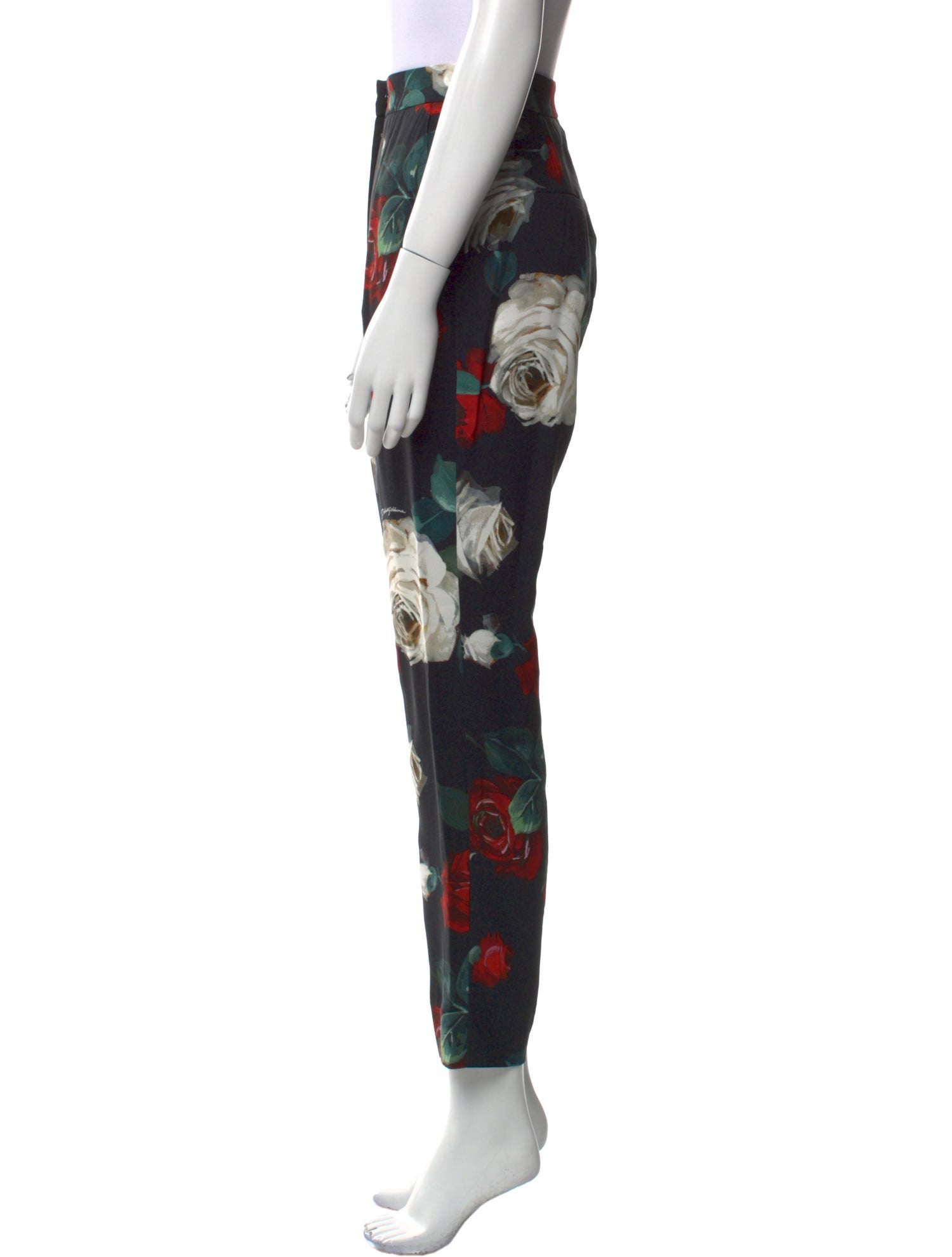 Dolce & Gabbana Floral Print Straight Leg Pants