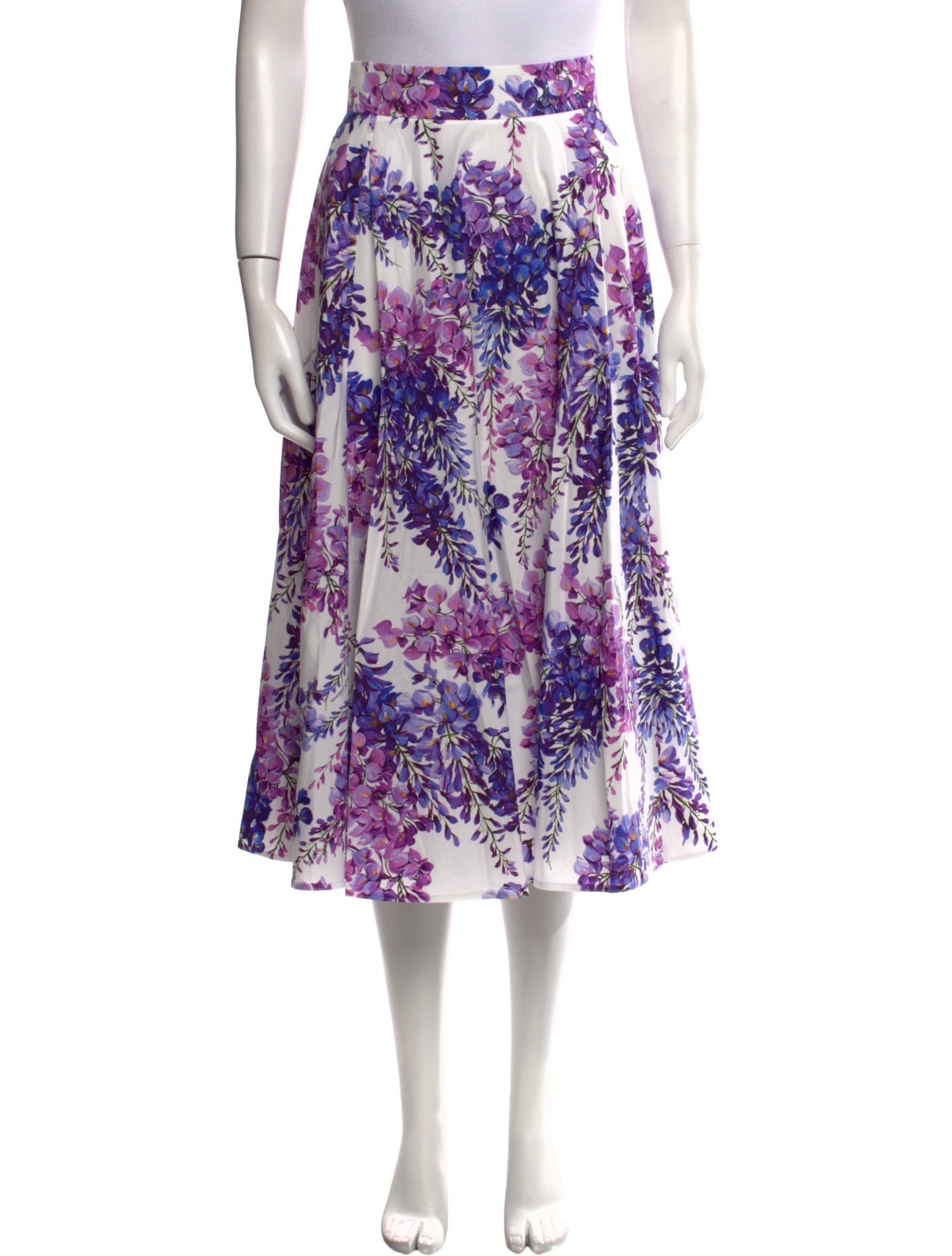 Dolce & Gabbana Floral Print Midi Length Skirt