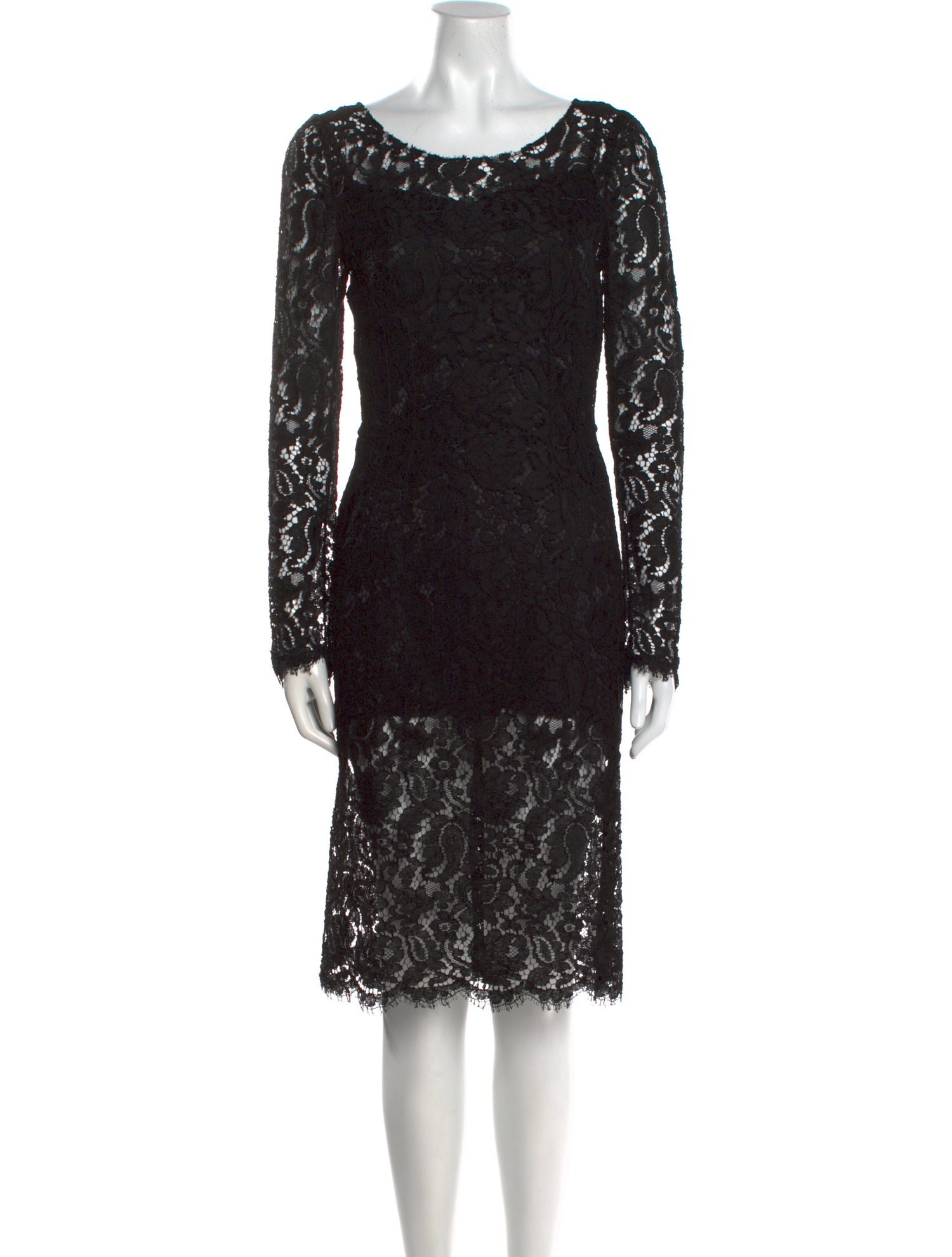 Dolce & Gabbana Lace Pattern Knee-Length Dress