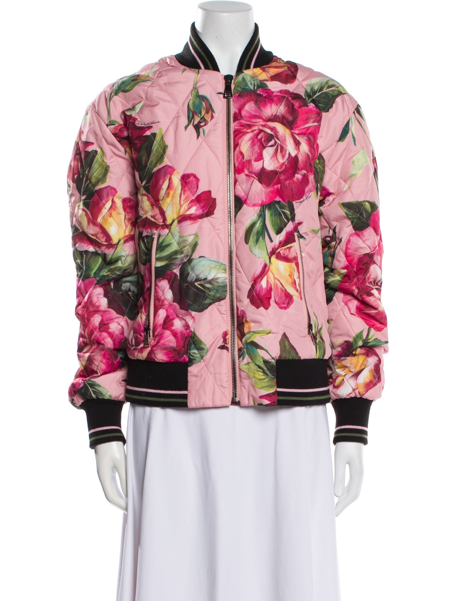 Dolce & Gabbana Floral Print Bomber Jacket